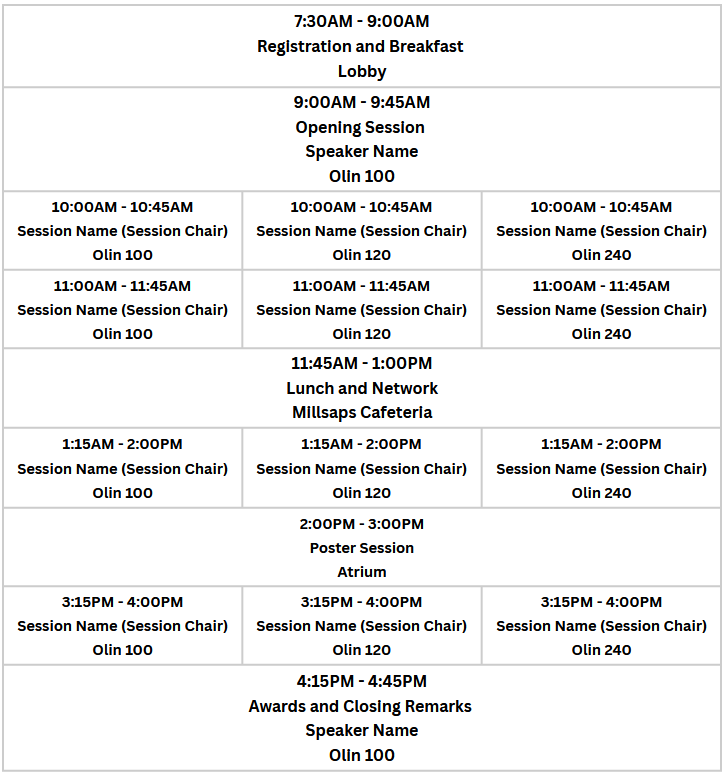 conference agenda draft